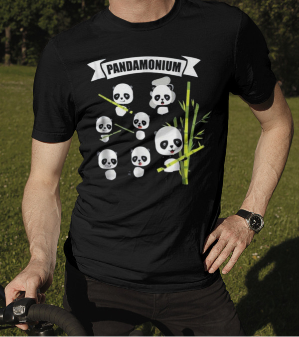 Pandamonium Bambootree Funny Panda Chaos T-Shirt