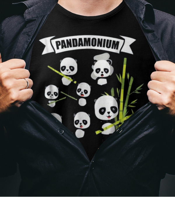 Pandamonium Bambootree Funny Panda Chaos T-Shirt