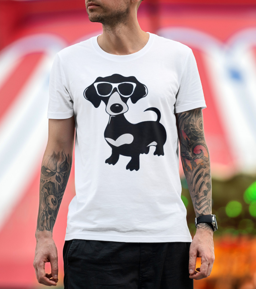 Cool and Fancy Sunglasses Dachshund for Wien T-Shirt
