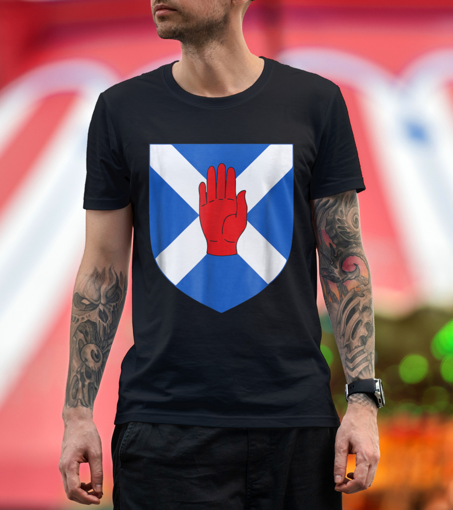 Scotch Irish Ulster Scots Red Hand Saltire T-Shirt