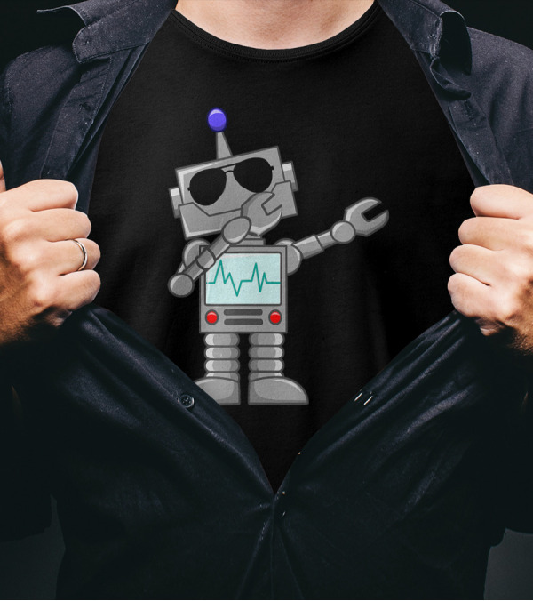 Cool Robot Dabbing With Sunglasses Back To School T-Shirt