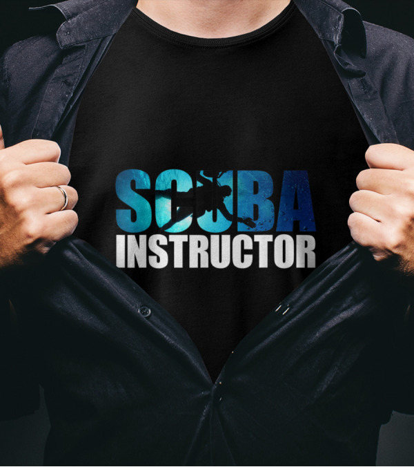 SCUBA Diving Instructor Silhouette Ocean T-Shirt