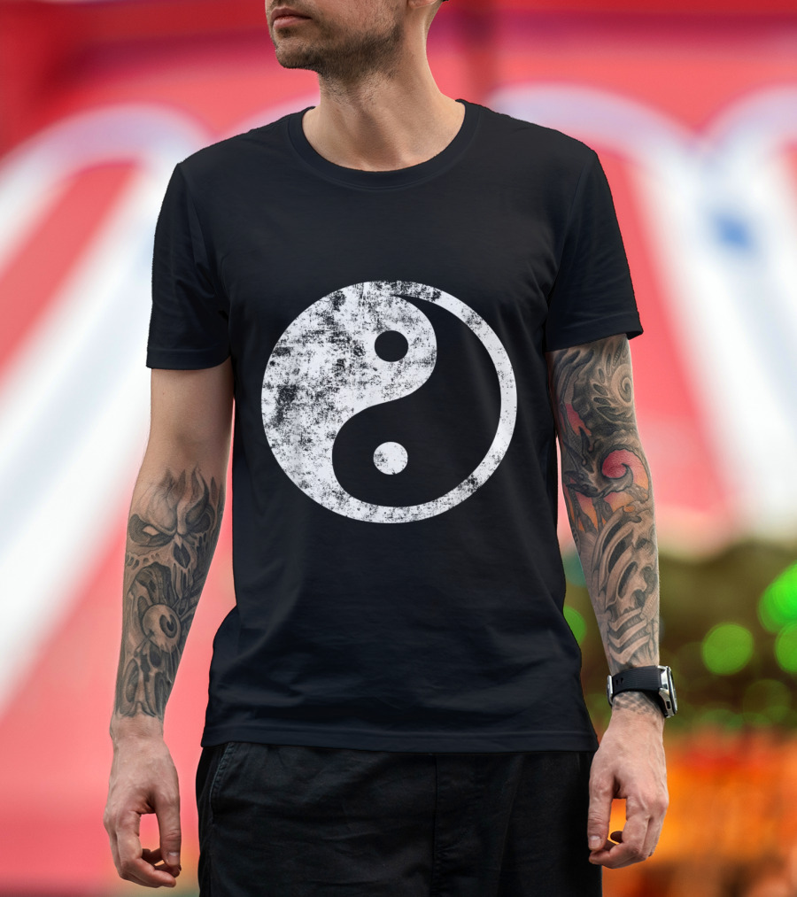 Yin Yang Fun Symbol Grunge Texture Vintage Yin Yang T-Shirt