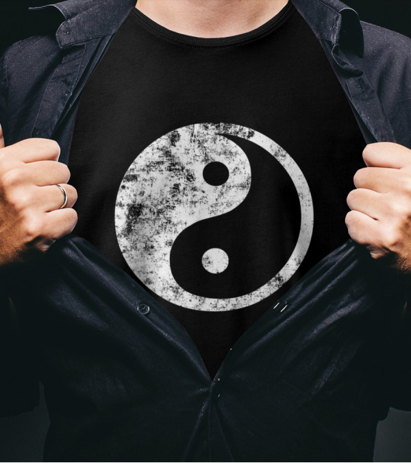Yin Yang Fun Symbol Grunge Texture Vintage Yin Yang T-Shirt