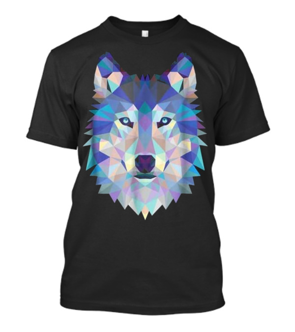 Cool Unique Wolf Pack Geometric Pattern Artwolf Gra T-Shirt