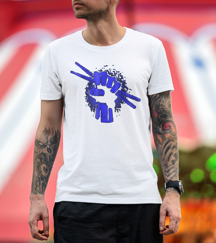 Drummer Fist Drum Sticks Music Drumming T-Shirt