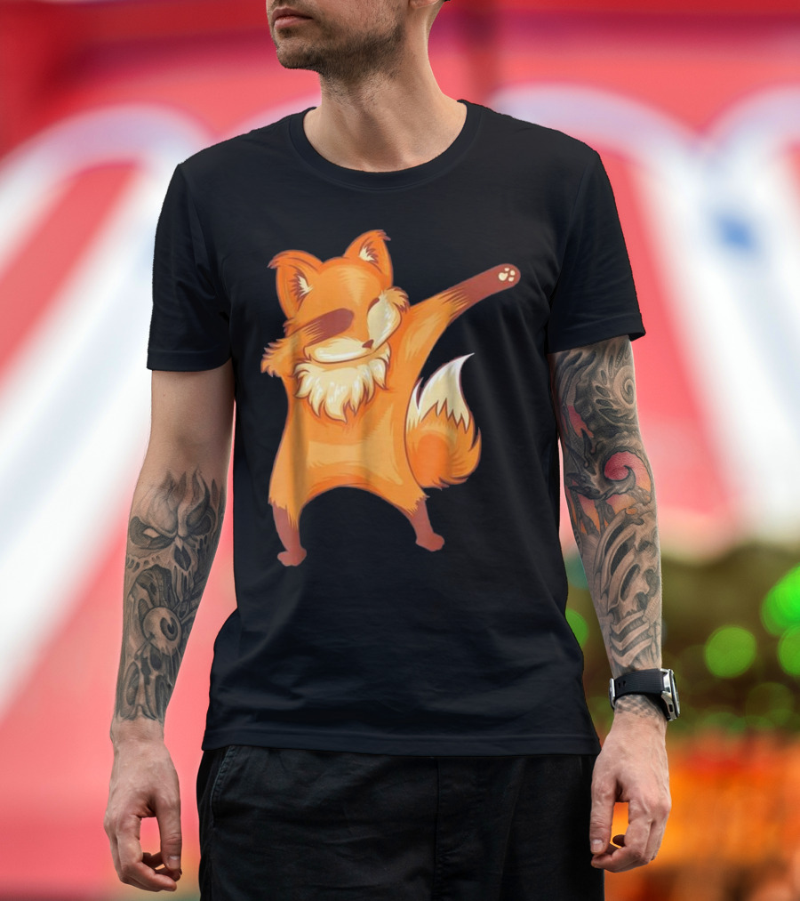 Funny Cool Dabbing Fox Lover T-Shirt