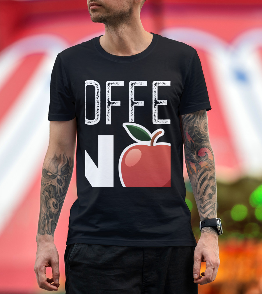 No Coffee No Teachy Apple Coffee Teacher Humor T-Shirt
