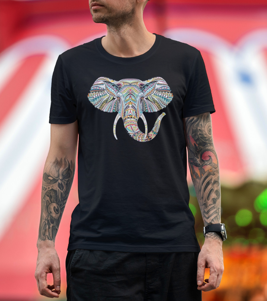 Maverick Infanta Vibrant Elephant Mandala T-Shirt