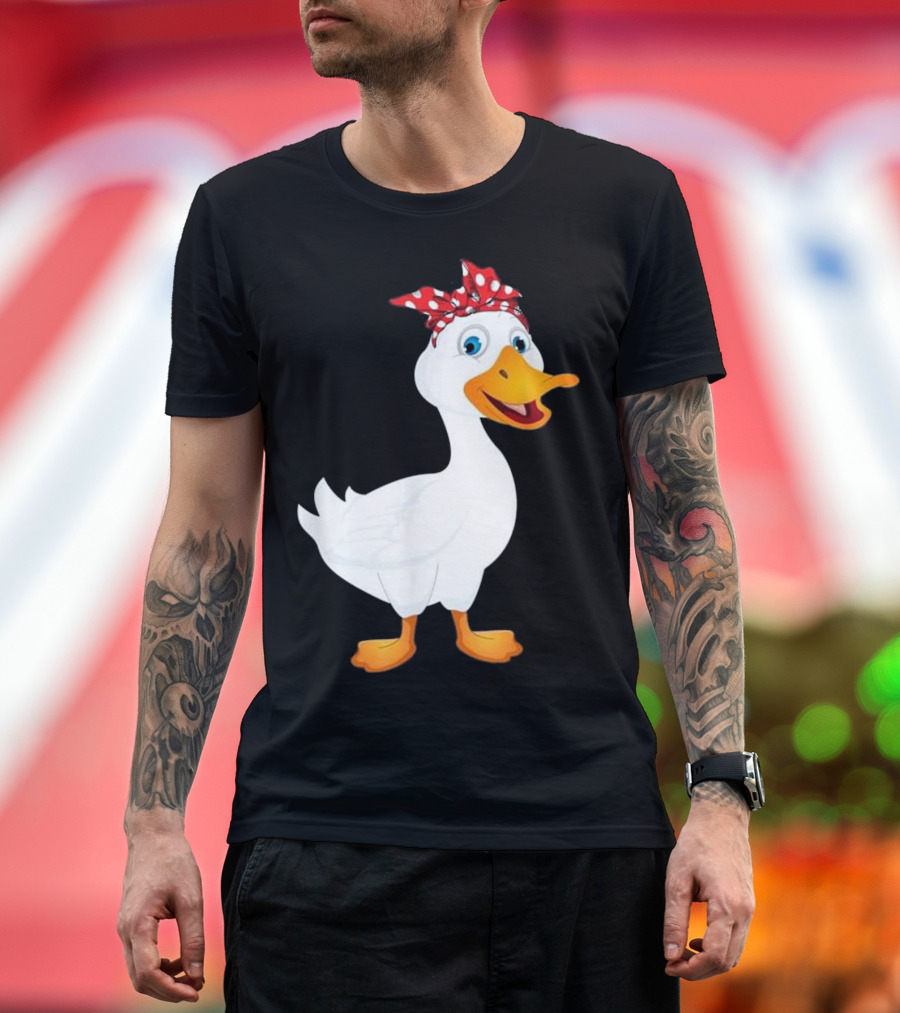 Funny Duck Mom with Red Bandana Mother's Day T-Shirt