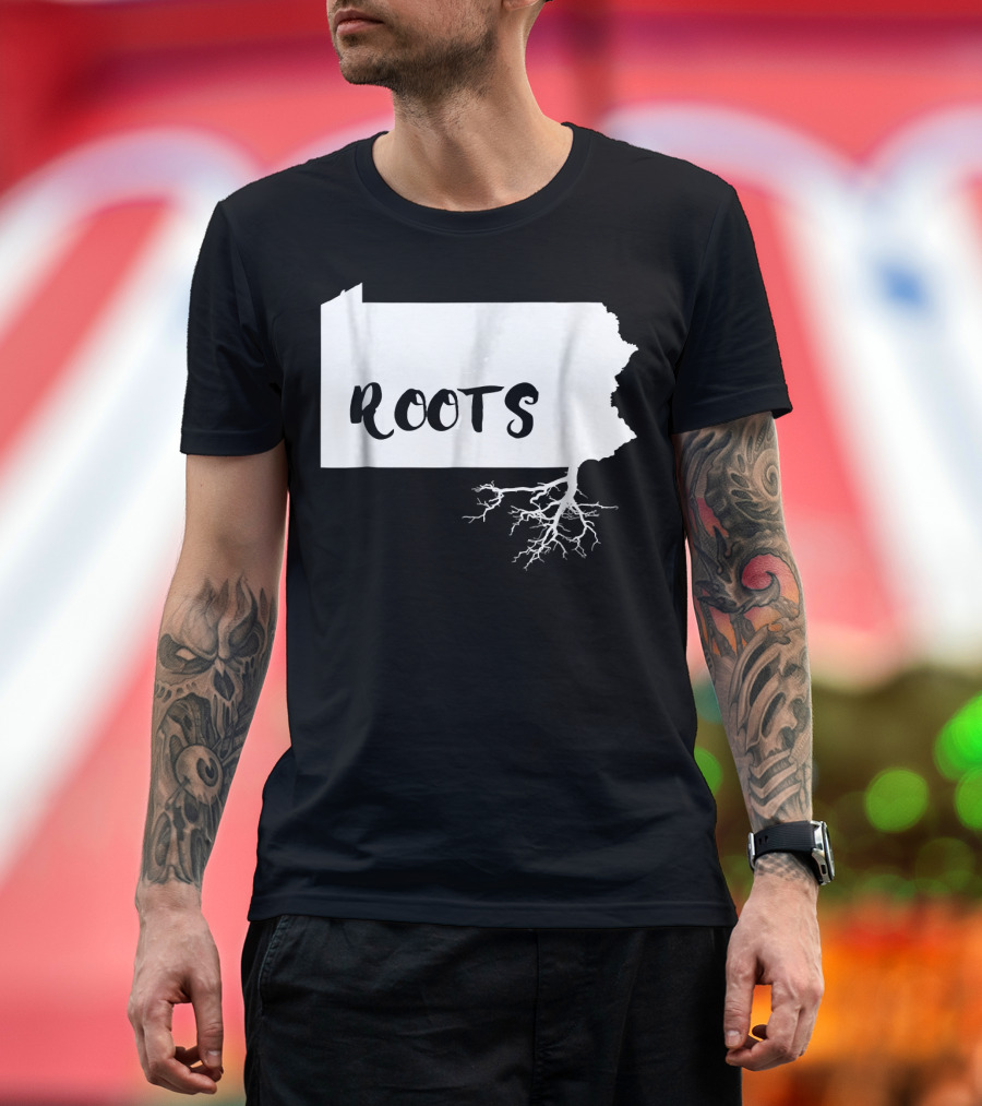 Roots Pennsylvania State Map with Roots T-Shirt