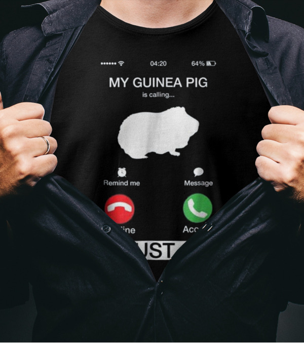 My Guinea Pig Is Calling Reminder Decline Accept I Must Go T-Shirt