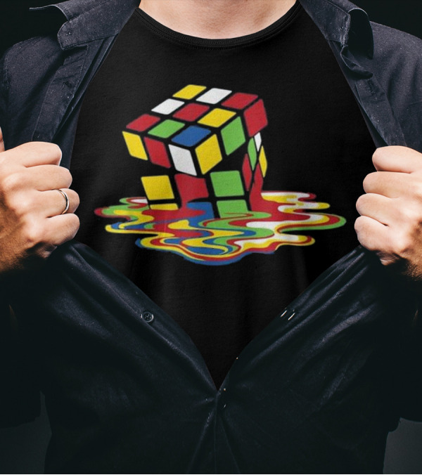Melting Rubik's Cube Magic Puzzle T-Shirt