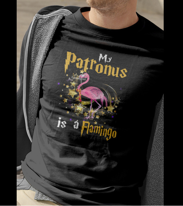 My Patronus Is A Flamingo Halloween And Chris Magic Stars Lightning T-Shirt