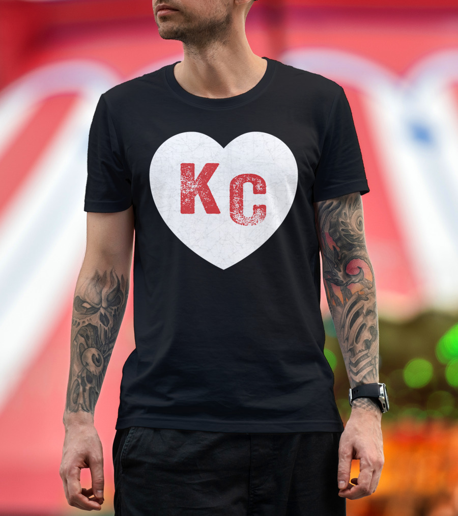 KC Heart Red Vintage Kansas City T-Shirt