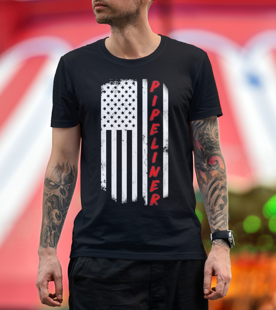 Pipeliner American Flag Weld Pride T-Shirt