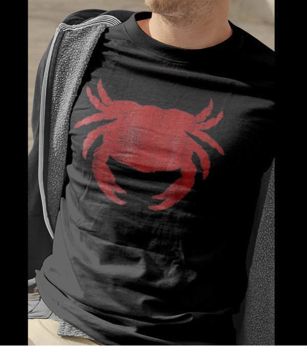 Crab Crabs Crabbing G Red Distressed Crab T-Shirt