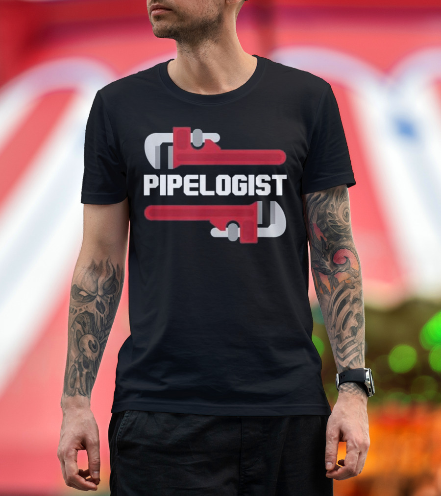 Pipelogist Plumbing Plumbers Wrench T-Shirt