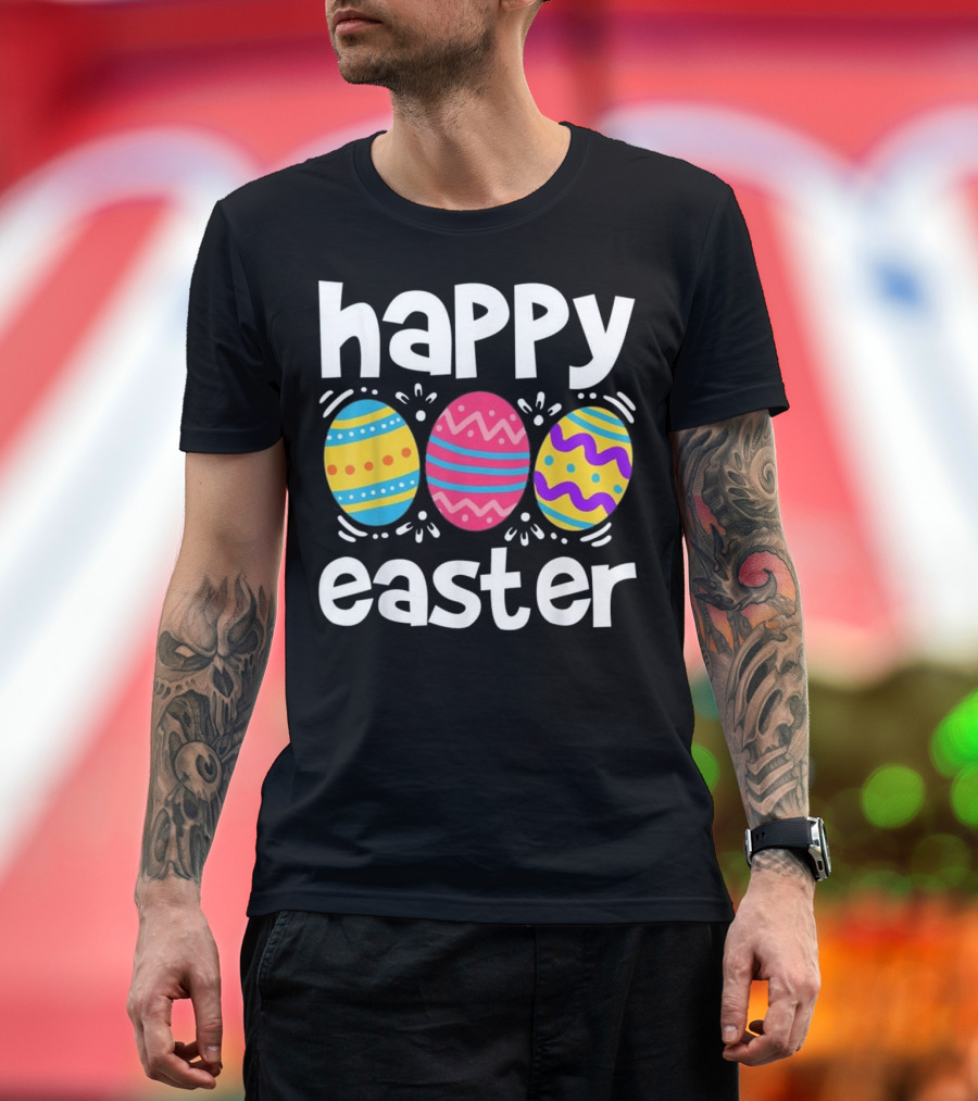 Happy Easter Eggs Colorful Egg Huntin T-Shirt