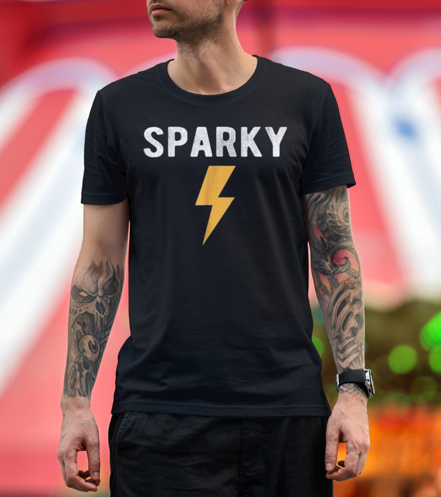 Sparky Electrician Nickname Funny Lightning Bolt T-Shirt