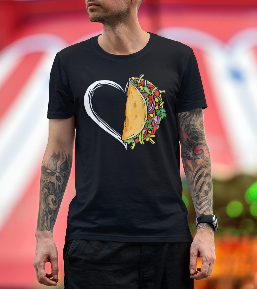 Heart Tacos Love Taco Lover Food Gifts T-Shirt