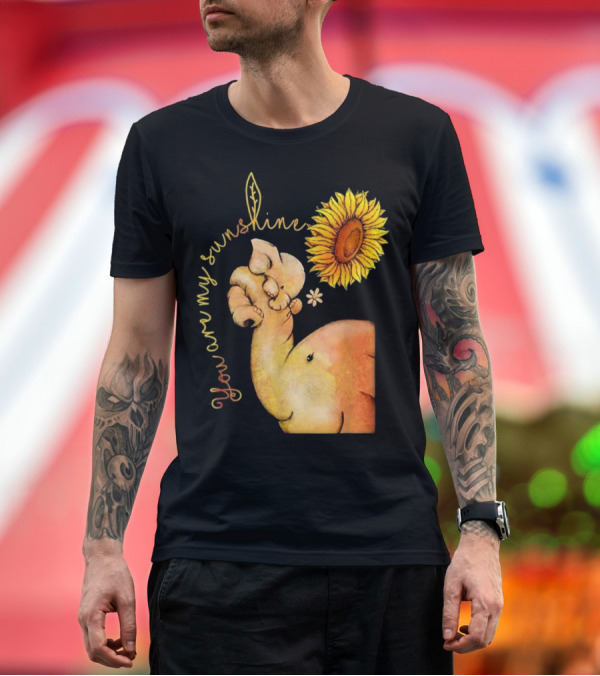 Premium T-Shirt: Elephant Sunflower You Are My Sunshine T-Shirt Elephant Sunflower You Are My Sunshine T-Shirt