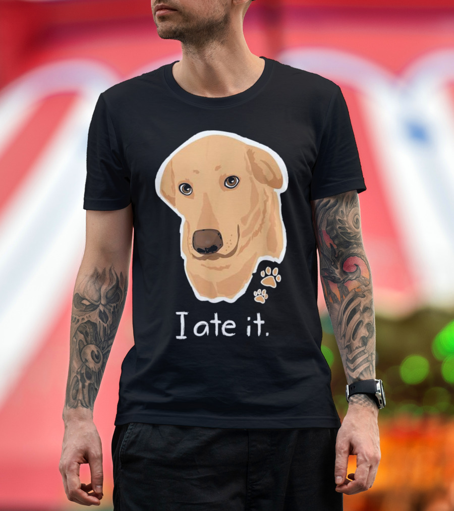 I Ate It Cute Golden Yellow Lab T Labrad T-Shirt