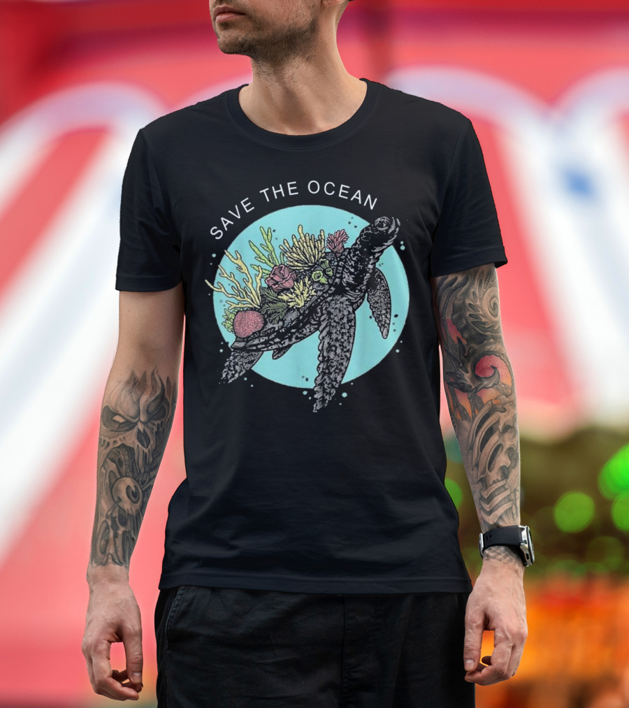 Save The Ocean Sea Turtle Marine Biologist T-Shirt