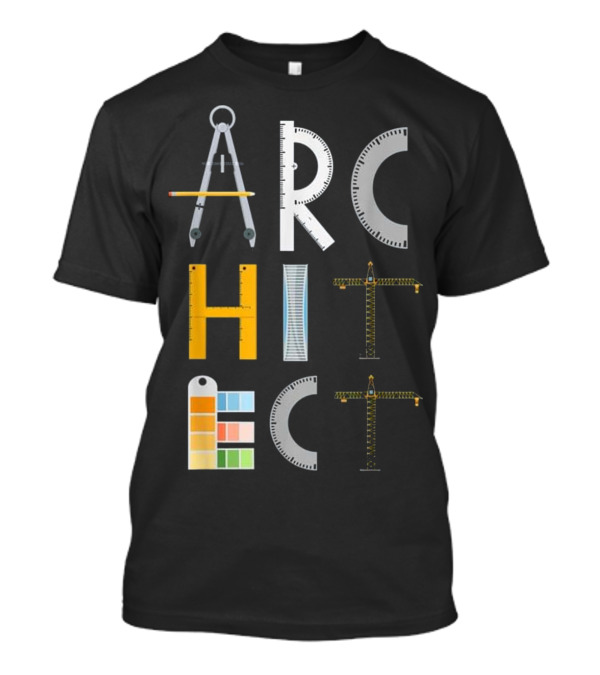 Architect Student Gifts Architecture Tools Blueprint T-Shirt