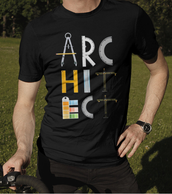 Architect Student Gifts Architecture Tools Blueprint T-Shirt