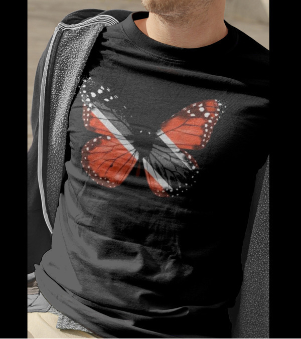 Butterfly Trinidad And Tobago Flag T-Shirt