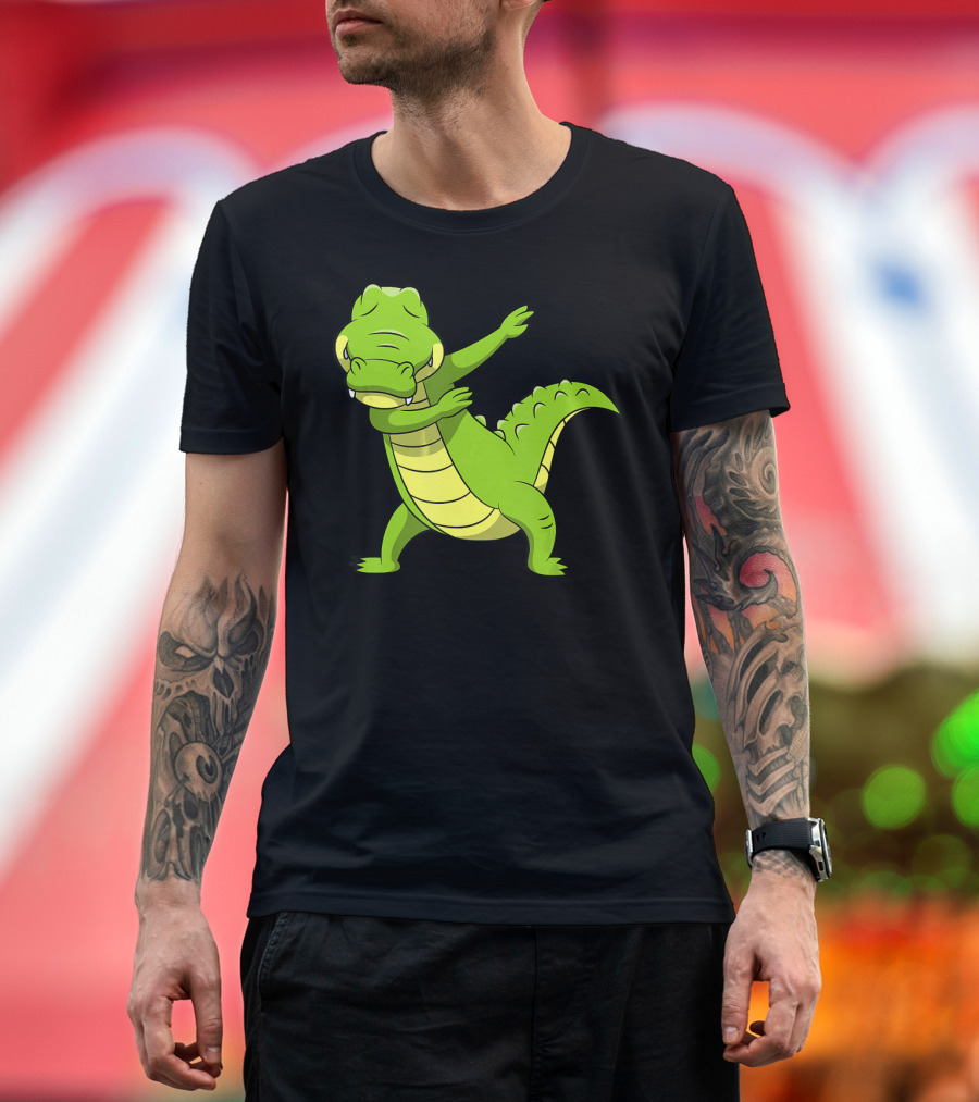 Dabbing Alligator Crocodile Gesture Dance T-Shirt