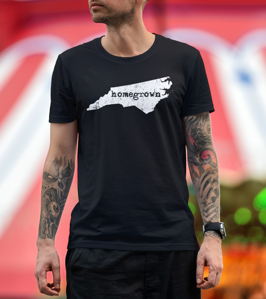 Homegrown North Carolina State Outline T-Shirt