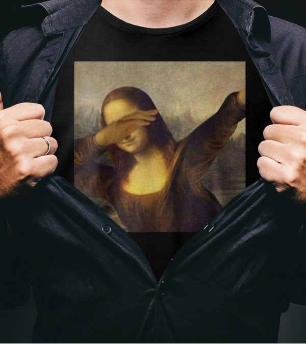 Dabbing Mona Lisa La Giocondo Chrissy Inst Meme T-Shirt