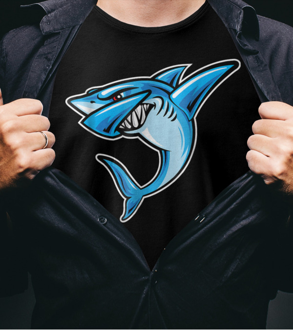 Dabbing Shark Funny Dab Dance Hilarious Nautical Motion T-Shirt
