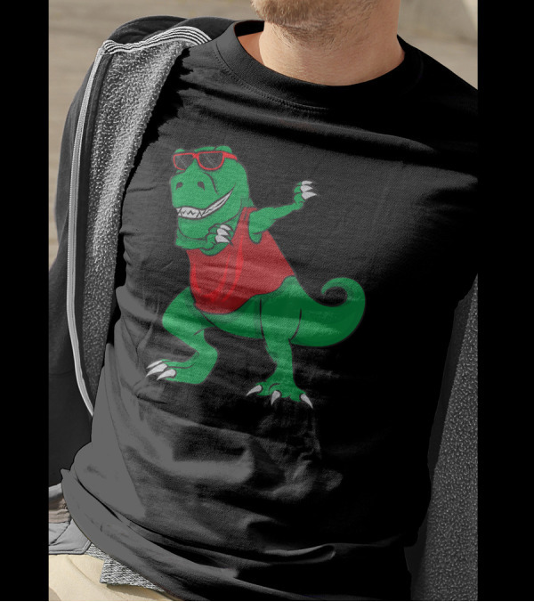 Dabbing T-Rex Dinosaur Dab Funny Gift For Boys T-Shirt