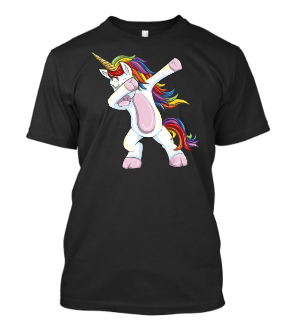 Dabbing Unicorn - Funny Rainbow Dab T T-Shirt
