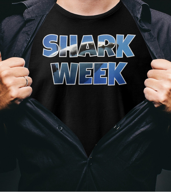 Shark Week Distressed Look T-Shirt