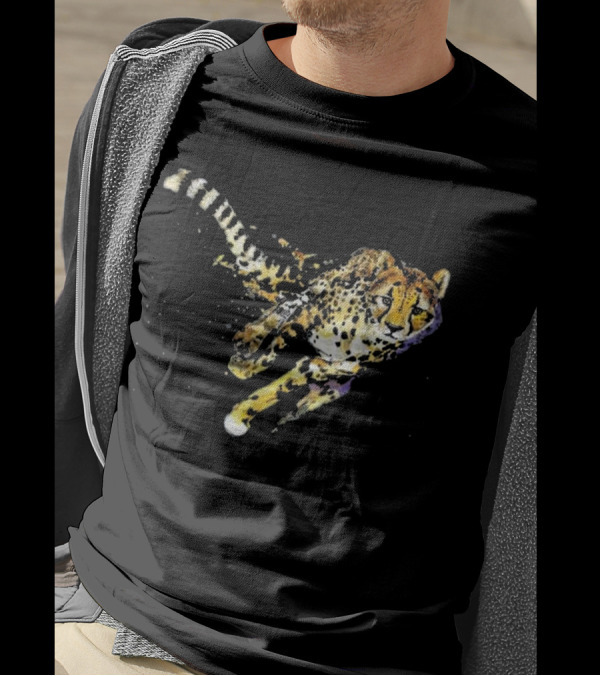 Cheetah T Cool Running Cheeta Artful Motion T-Shirt
