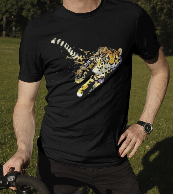 Cheetah T Cool Running Cheeta Artful Motion T-Shirt