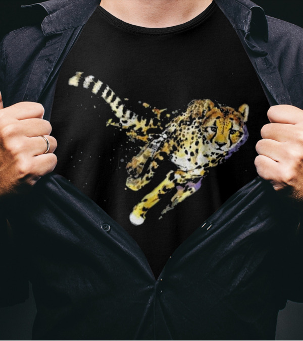 Cheetah T Cool Running Cheeta Artful Motion T-Shirt