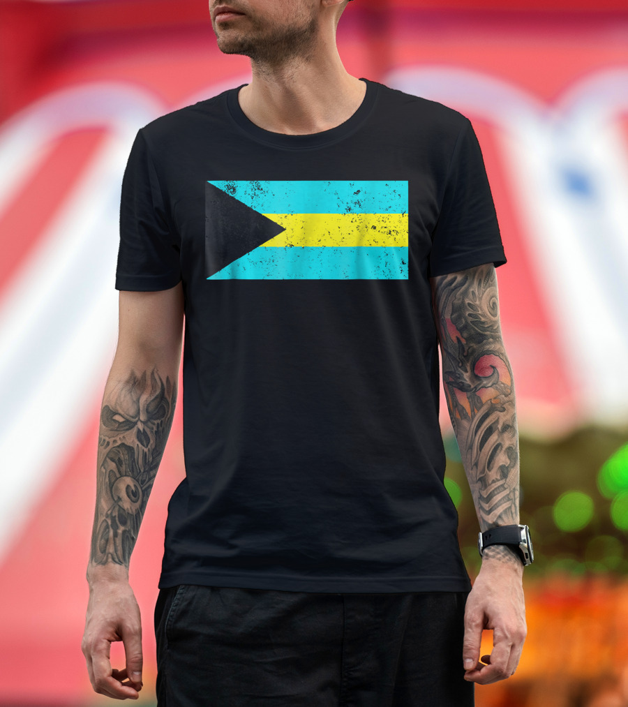 Bahamas Flag Retro T-Shirt