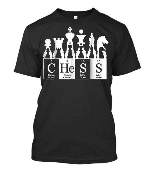 Chess Carbon Helium Sulfur Periodic Table Elements T-Shirt