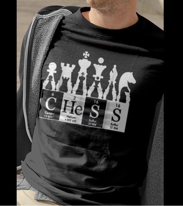 Chess Carbon Helium Sulfur Periodic Table Elements T-Shirt