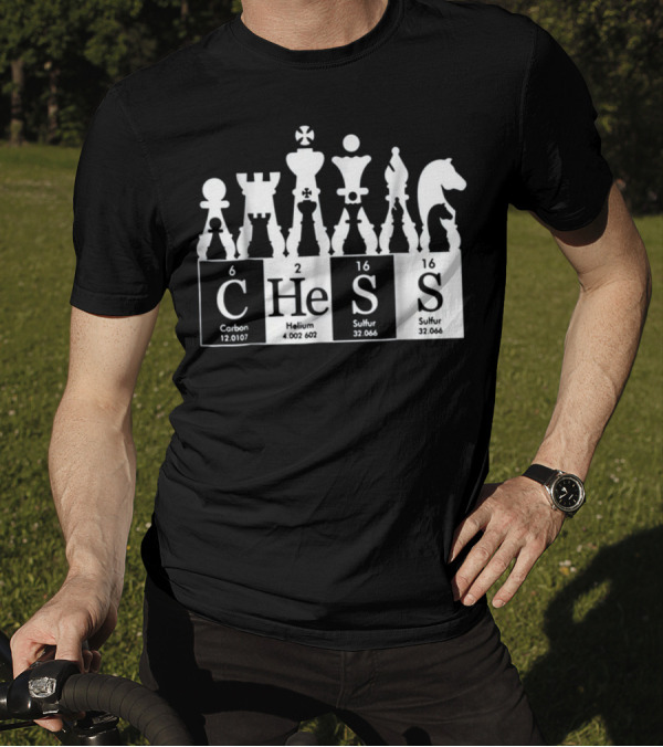 Chess Carbon Helium Sulfur Periodic Table Elements T-Shirt