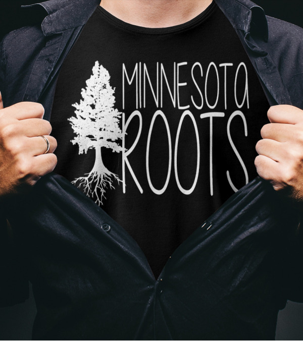 Minnesota Roots Tree Graphic With Tree Roots T-Shirt