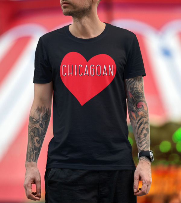 Premium T-Shirt: Chicagoan Heart T-Shirt Chicagoan Heart T-Shirt