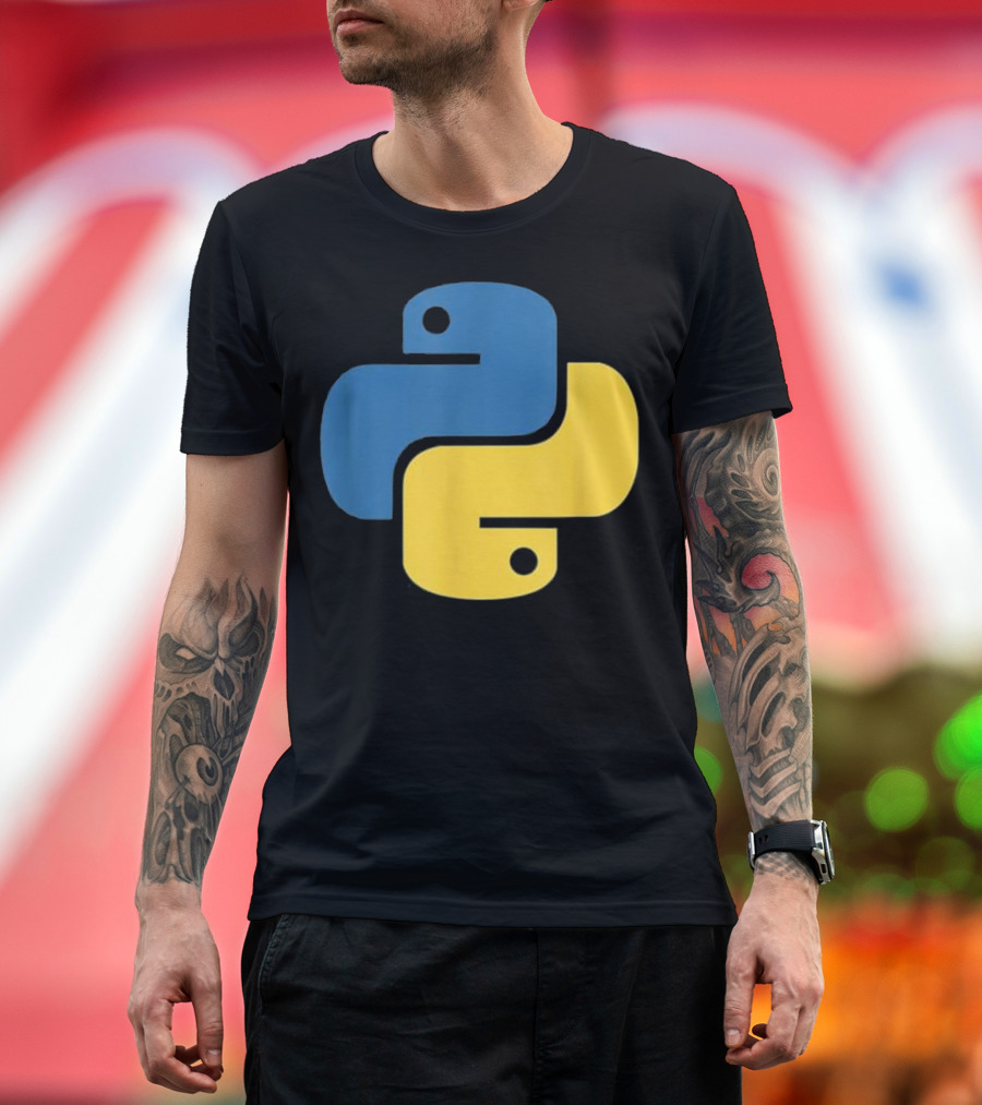 Python Programming Language Emblem for Developers T-Shirt