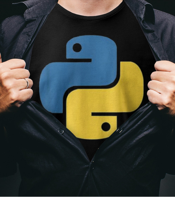 Python Programming Language Emblem For Developers T-Shirt