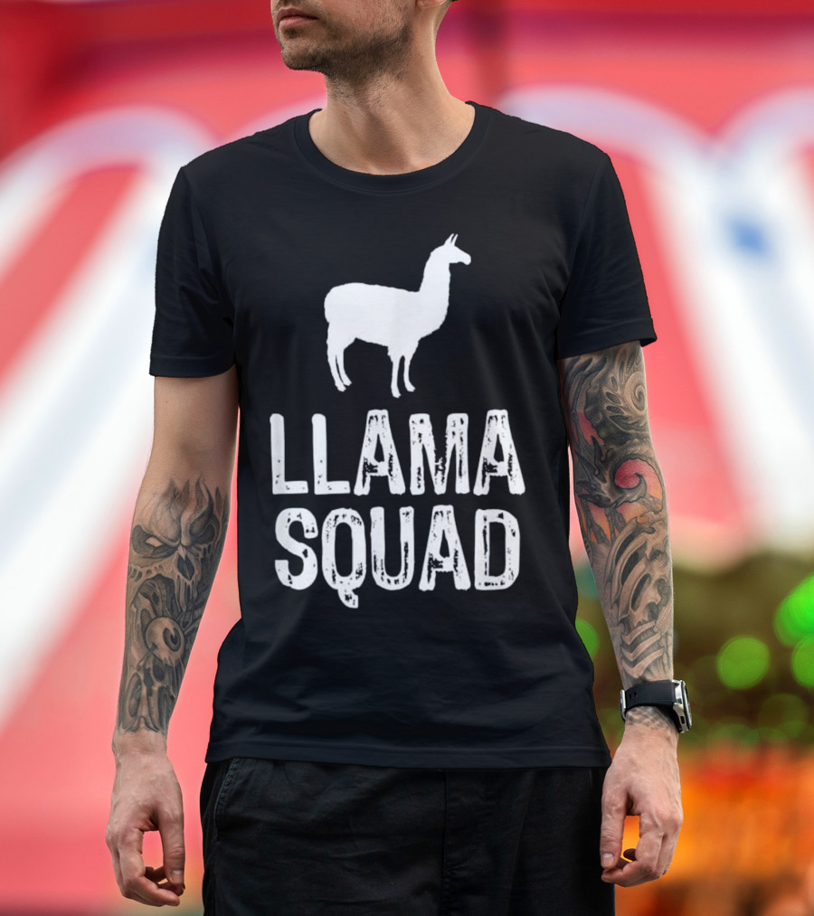Llama Squad Cute Llama Lover Fun T-Shirt